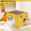 M-Modern-Cat Cardboard House With Scratch Pads Corrugated Cardboard Bed Cat Box Cats Bed For Cat Small Animals Bunny Indoor