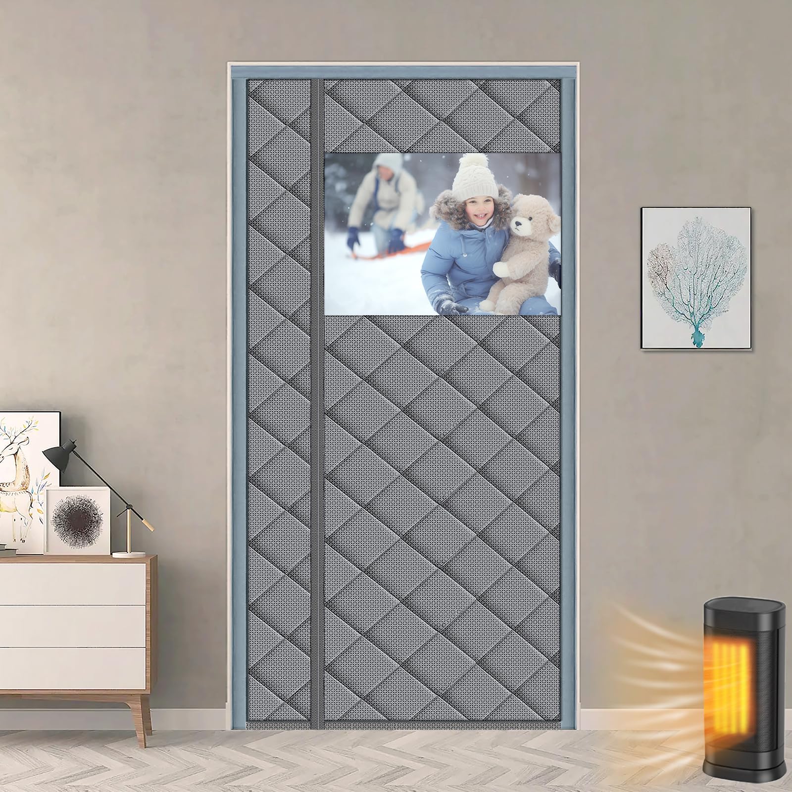 

WochiTV Хлопковая теплоизоляция Вход Магнитный Автоматический Предотвращает Холод Высокая Теплостойкость Защита от Холодного Ветра Улучшает Обогрев и Охлаждение Энергосбережение Теплый