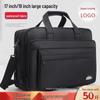 Men's Oxford Laptop Briefcase: High-Capacity Business Bag and Crossbody Work Bag