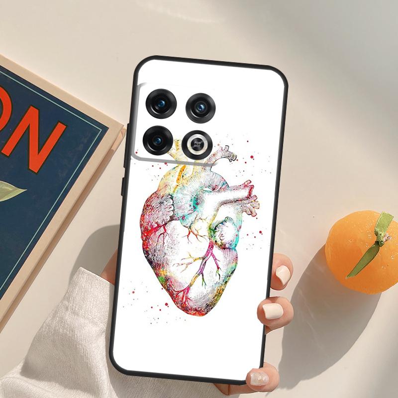Human Heart Anatomy Case For OnePlus 13R 12R 10R 13T 10T 11 12 13 15 OnePlus Nord 5 CE 2 3 4 Lite N20 N30 Cover