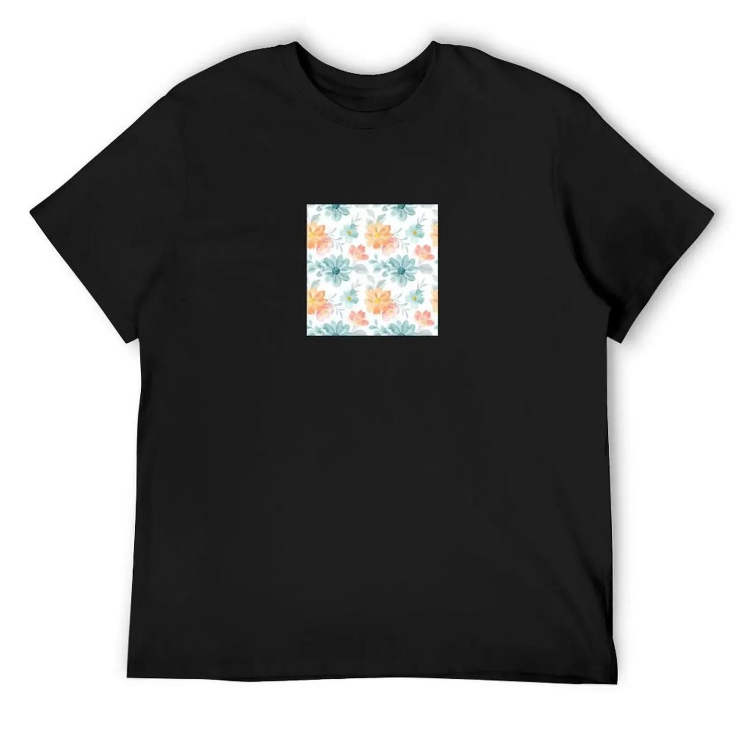 

Flower Pattern - Floral 9 T-Shirt oversize t-shirts man customizeds new gifts and t-shirts plain t shirts men XXXXXL різнокольоровий