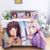 New 3d Print Anime Nekopara Sexy Girl Bedding Set Boys Girls Twin Queen Size Duvet Cover Pillowcase Bed Kids Adult Home Textiles