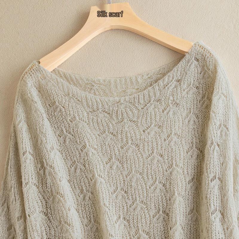 Sibaishe Damen Lockerer Grobstrick-Pullover