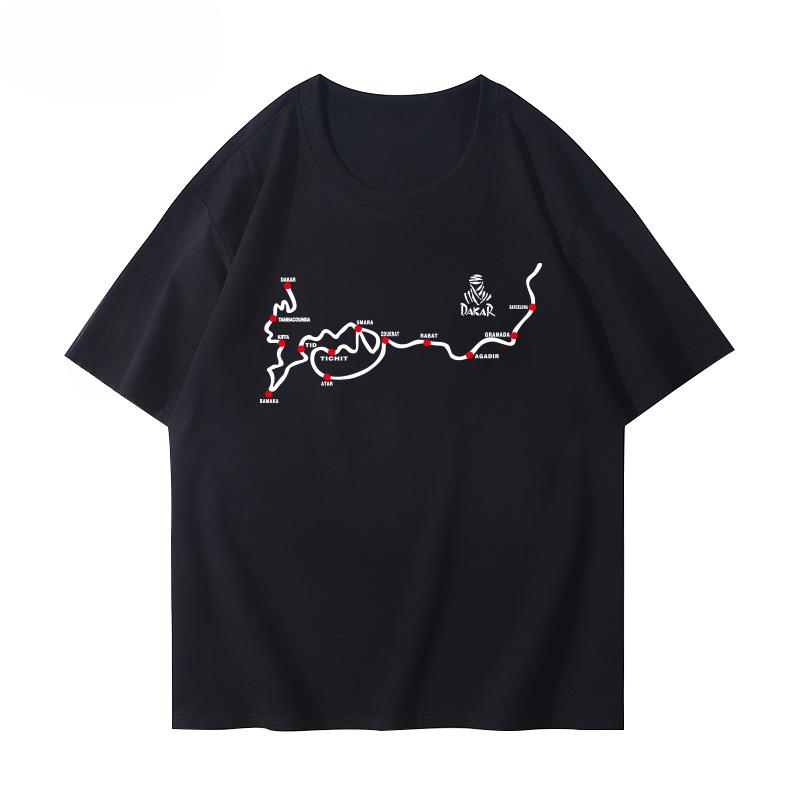 Rallye Dakar 2025 Manches Courtes Tout-terrain E Voiture Camion Moto Équipe Course Vêtements Commémoratifs T-shirt pour Hommes et Femmes