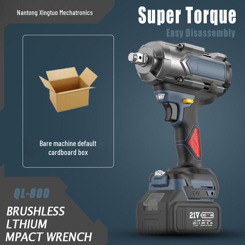 800Nm Brushless 21V Lithium-Ion Impact Wrench for Auto Repair & Woodworking