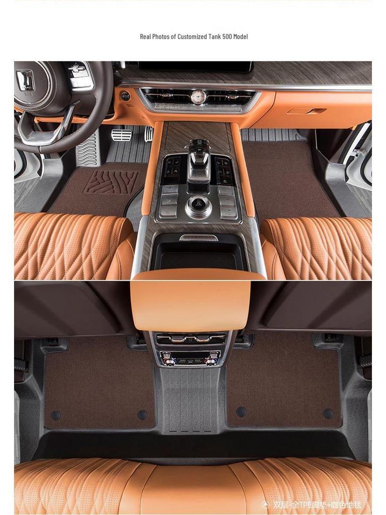 Tank 500 Floor Mats: Fully Enclosed, All-Season, TPE for 5/7-Seater New Energy Models