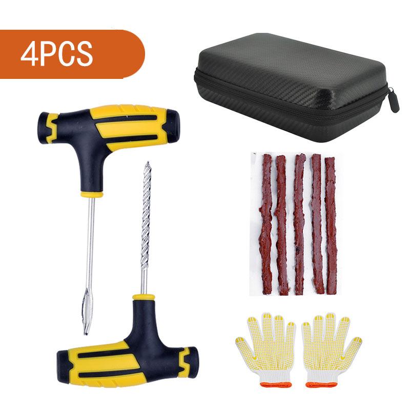 Kit di strumenti di riparazione per pneumatici sottovuoto per auto Striscia di riparazione per pneumatici per foratura bici automatica Strumento di riparazione rapida per colla Kit di riparazione per pneumatici a vuoto