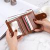 Light luxury new small wallet women's short buckle thousand bird grid canvas multi-card anti-degaussing large-capacity high-end wallet