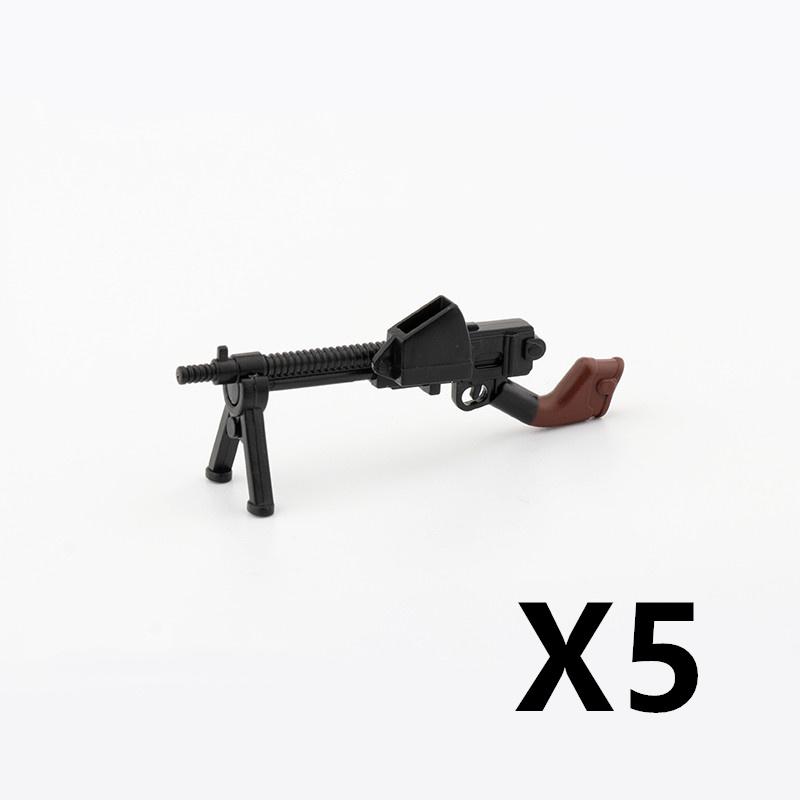 5/10 WW2 Soldier Weapons Building Block Two-color Printing Machine Rifle Submachine Sniper Guns Military Accessories Block Bricks C238