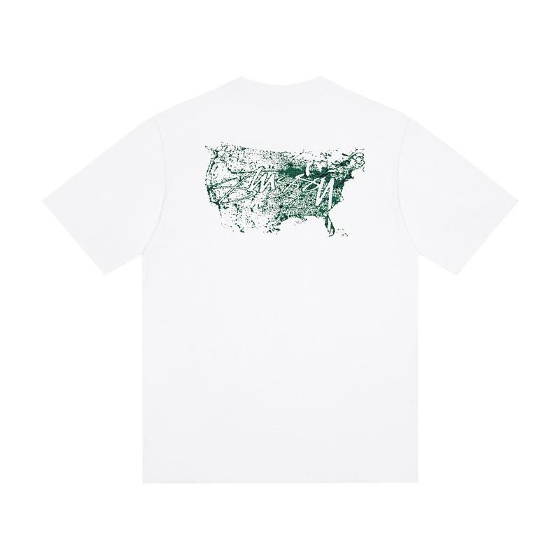 Camiseta de Algodón Unisex de Corte Holgado con Estampado de Letras Camiseta Casual de Manga Corta para Adolescentes y Adultos
