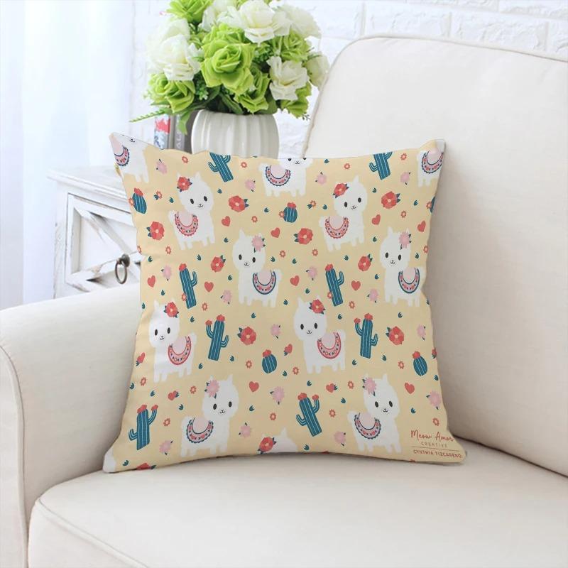 Cartoon Sheep Decorative Pillowcase Car Ornaments Office Living Room Sofa Home Pillowcase