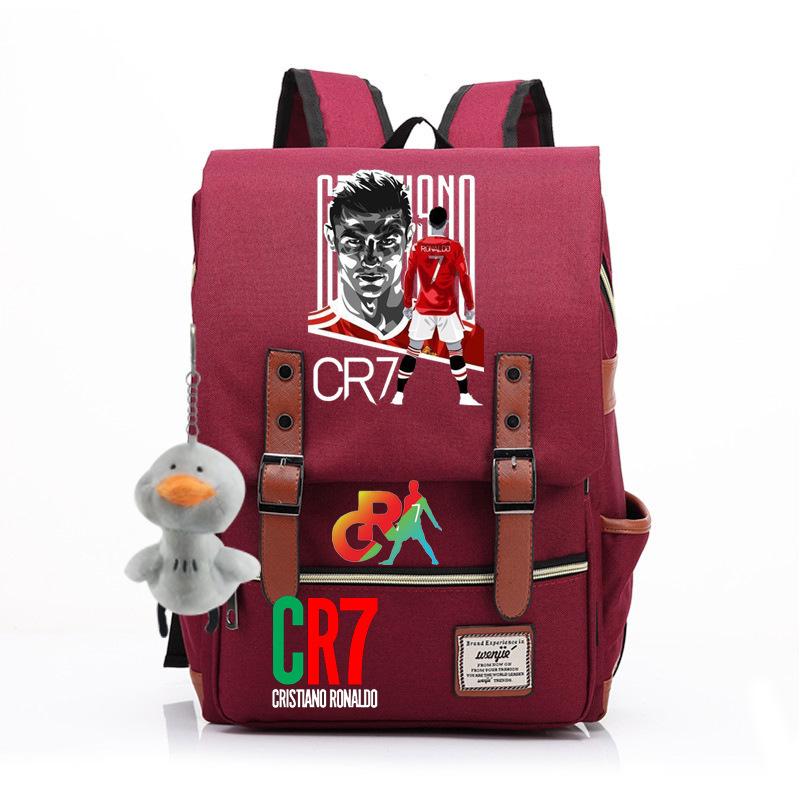 Modischer Anime CR7 Teenager Schüler Schultasche Herren und Damen Freizeit Rucksack