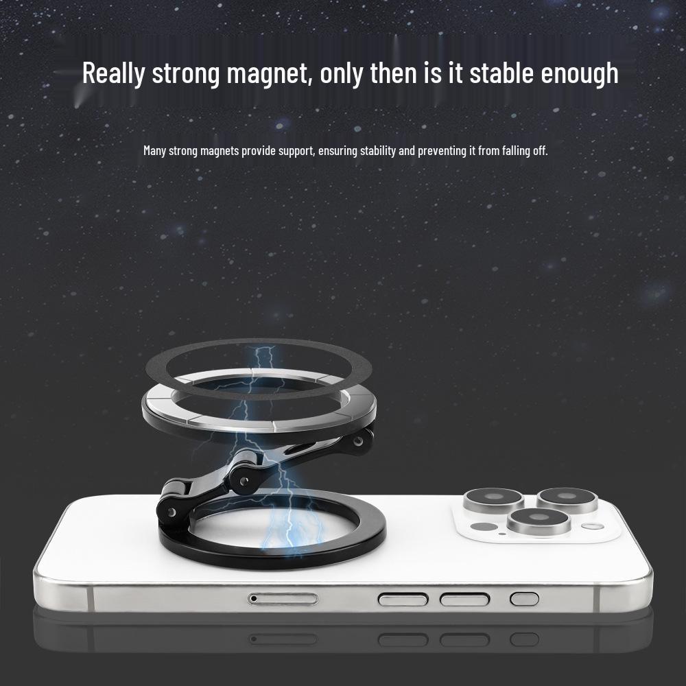 Double-Sided Magnetic Phone Holder: Multi-Functional, Strong, Foldable Stand for Convenient Viewing