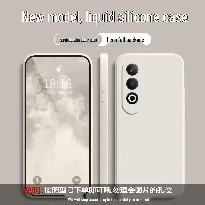 OPPO K12 Plus Liquid Silicone Case: Solid Color, Full Coverage, Drop Protection, Soft Edge