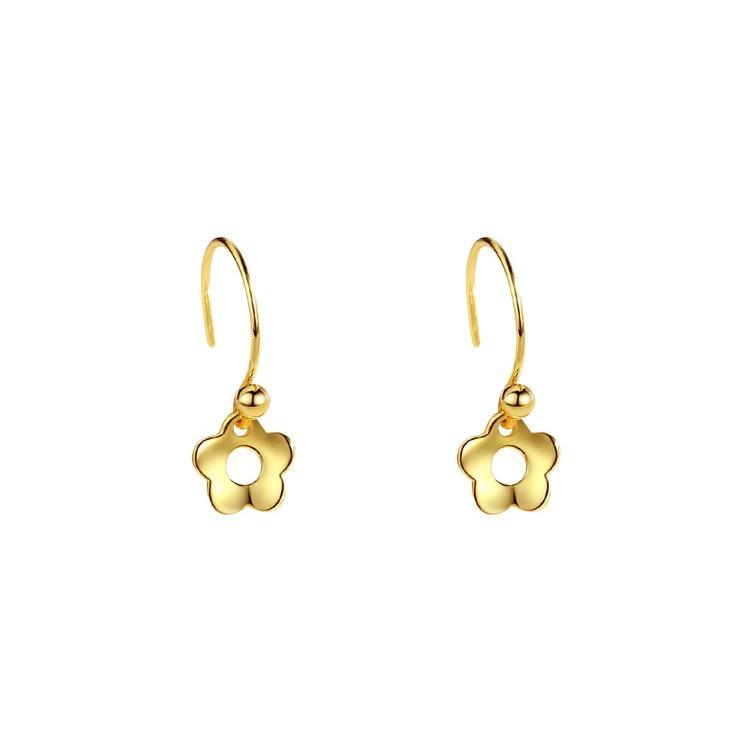 Trendy 2023 Sterling Silver Flower Earrings: Simple Stud & Dangle Styles for a Chic Internet Celebrity Look.