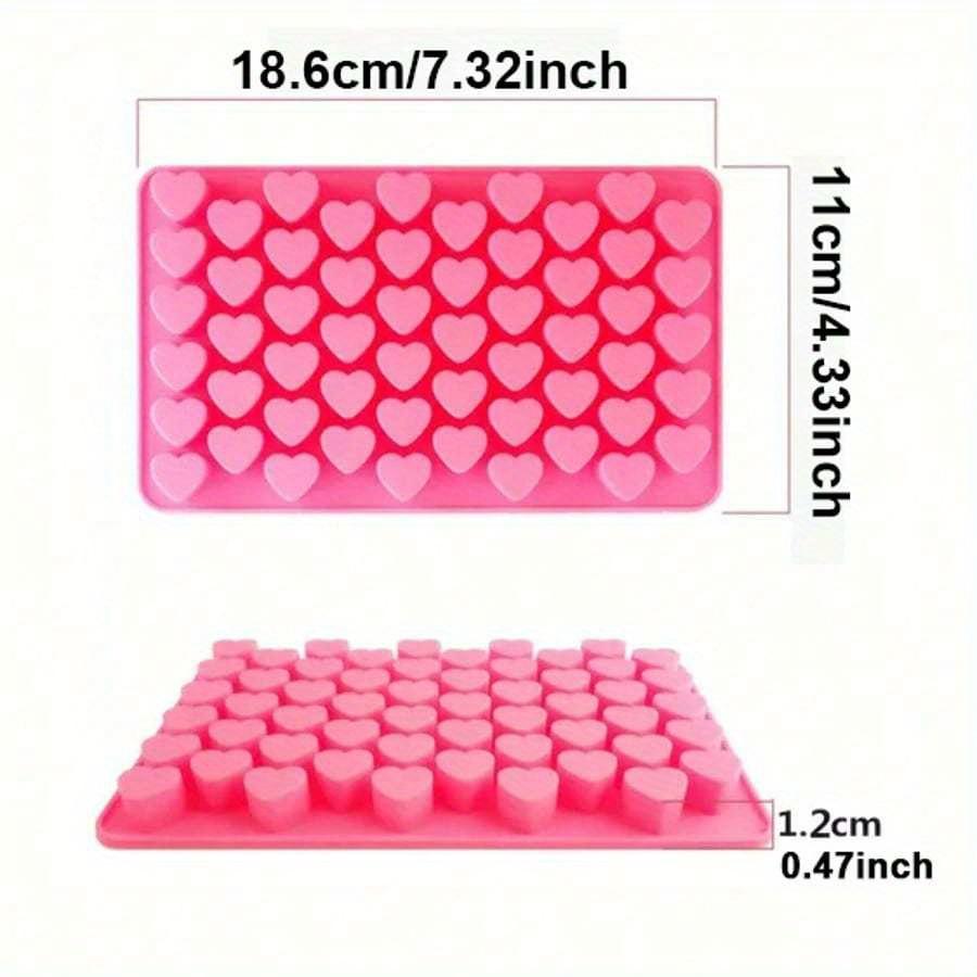 1pc 55 Holes 3D Mini Heart-Shaped Making Silicone Mold DIY Decorating Candle Silicone Mold for DIY Candles, Perfect Gift for Women, DIY Lovers