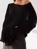 Knitted Hollow Sweater Summer New Women's See-Through Thin Round Neck Bell Sleeve Knit T-Shirt