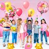 Prinzessin-Peach-Ballon-Party-Dekoration, 123-teilig, Prinzessin-Peach-Geburtstagsdekorationen, Ballons – Prinzessin-Peach-Mottoparty, Geburtstagsparty-Dekorationen, Gastgeschenke