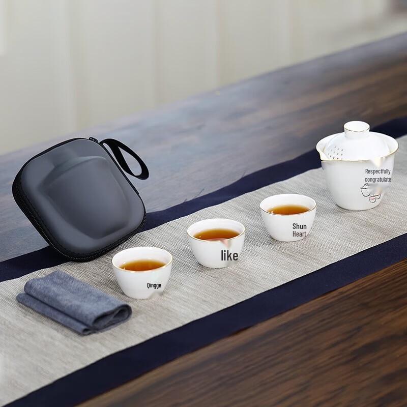 

Wanchunhe Joyful Portable Chinese Ceramic Tea Set