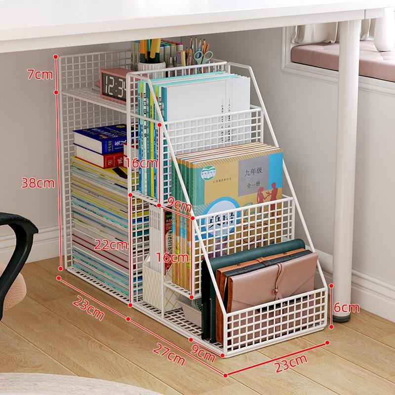 Напольная книжная полка Стеллаж для хранения Книжный ящик На колесиках Передвижная Простая книжная полка Многоуровневая Классификация Использование пространства белый 12470₽