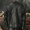 New Italian Wax Dyed Vegetable Tanned Sheepskin Motorcycle Jacket Vintage J24 Cross Zip Real Leather Biker Coat Men