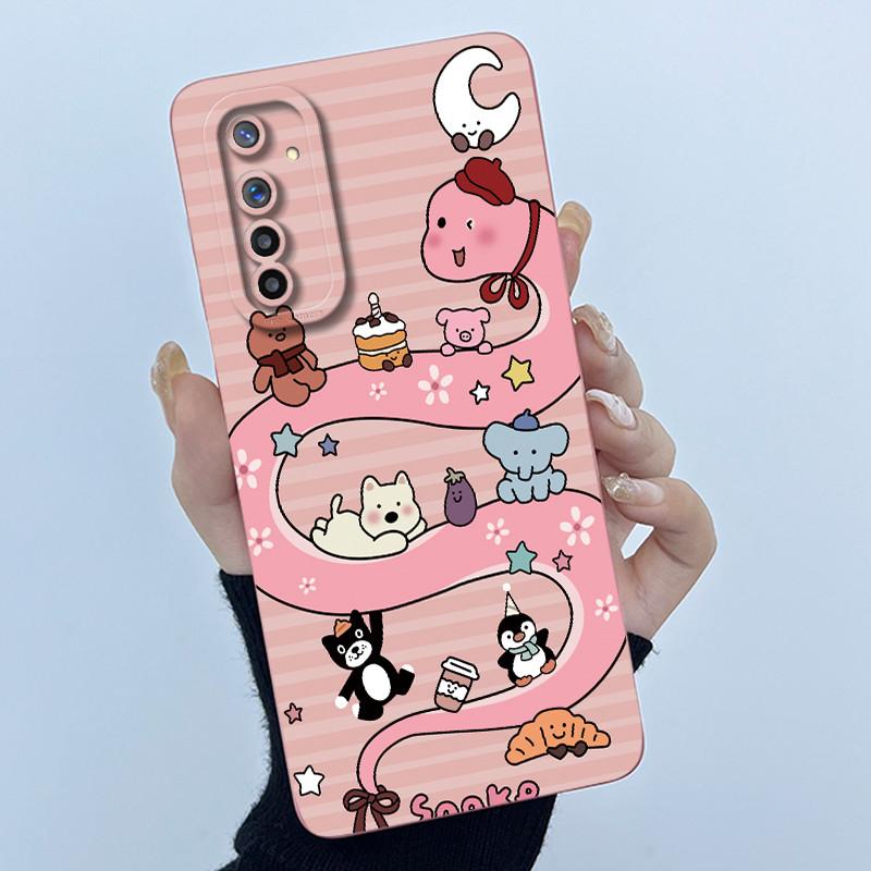 For Realme 6 Phone Case Realme 6s Cover Fashion Simplicity Oil Painting Flower Soft Liquid Silicone Shell For Realme 6 Pro Funda