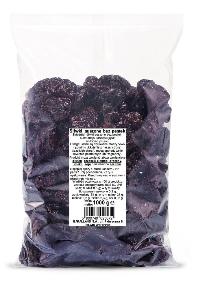 Dried pitted plums 1kg Bakalland 1000 g