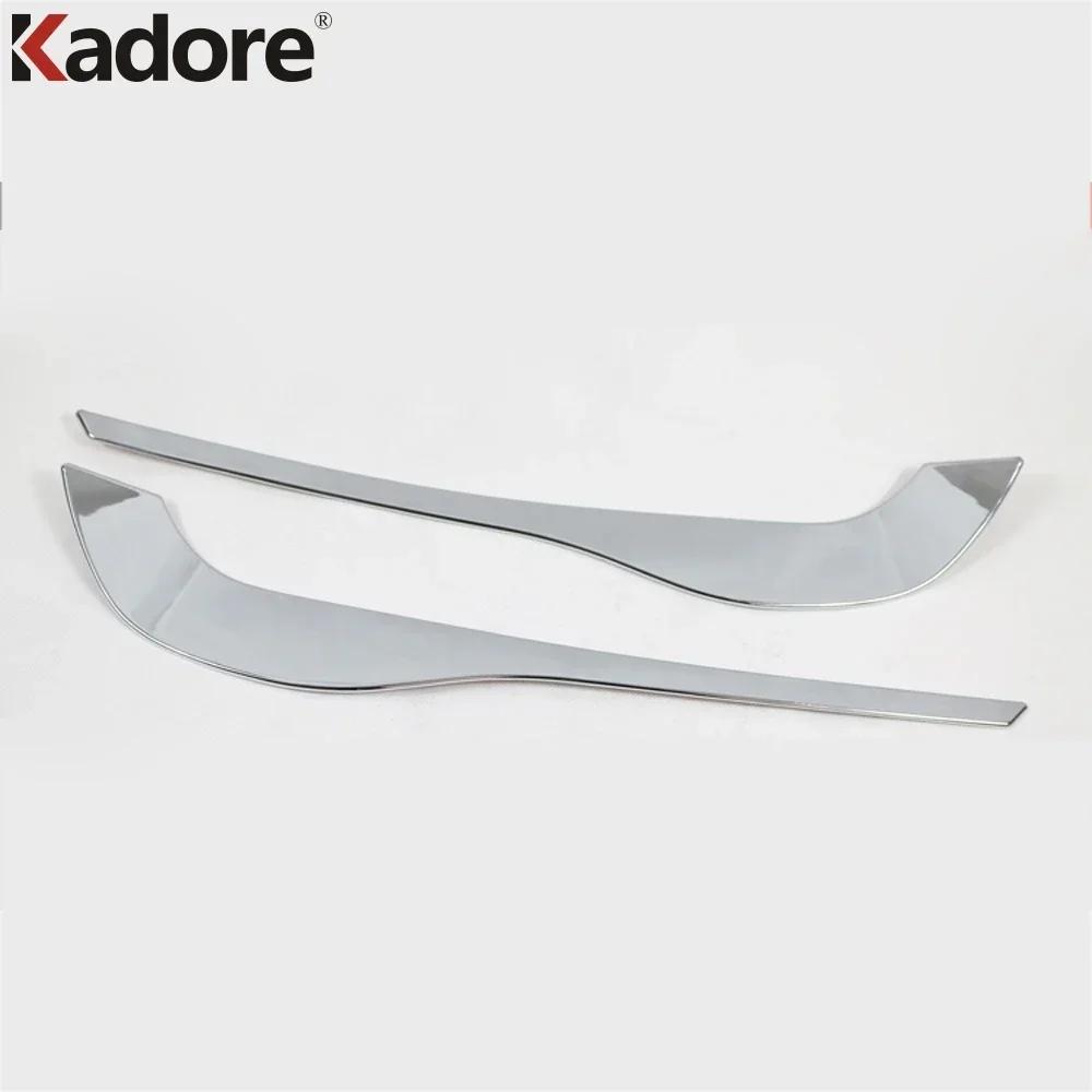 For Mazda CX-5 KF 2017- CX-8 2017- Chrome Front Fog Light Lamp Eyebrow Cover Trim Foglight Eyelid Strip Car Accessories