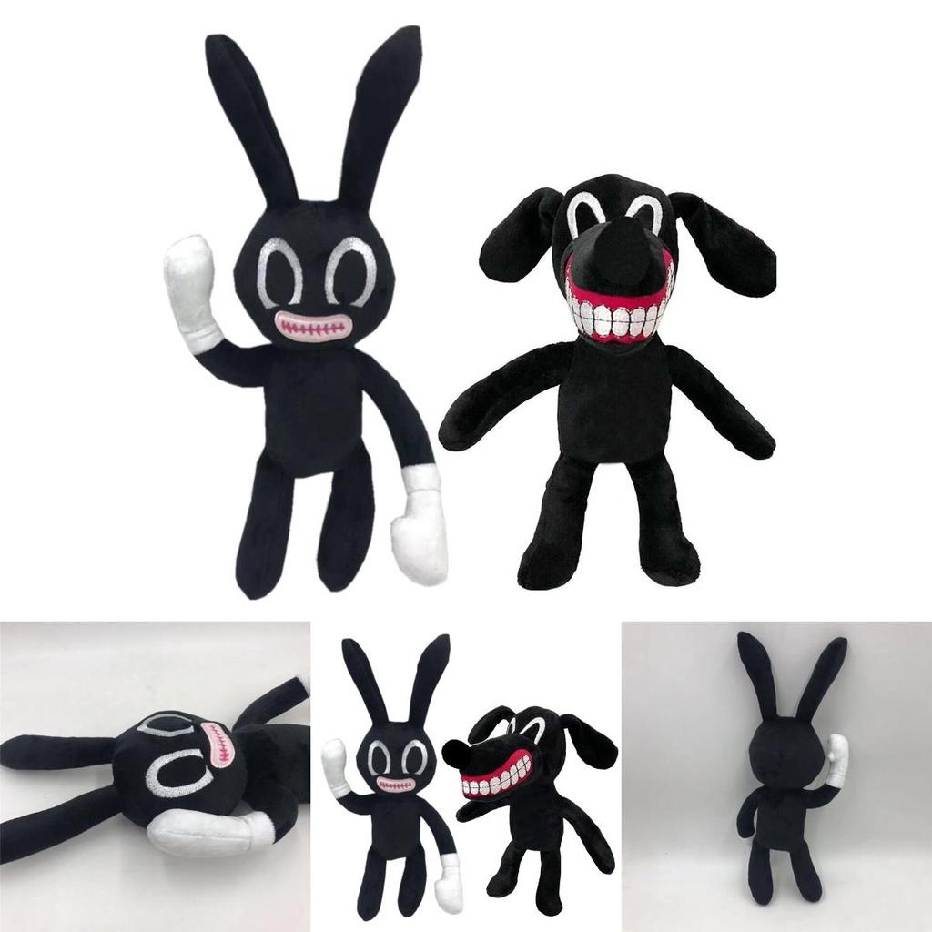 Adorable And Spooky Siren Head Horror Black Bunny Plush Stuffed Doll For Kids