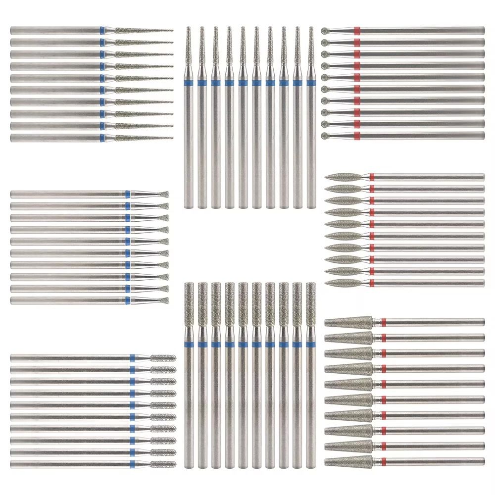 10Pcs Russian Style Nail Art Drill Bit Kits Manicure Grinding Head  for Manicure Machine