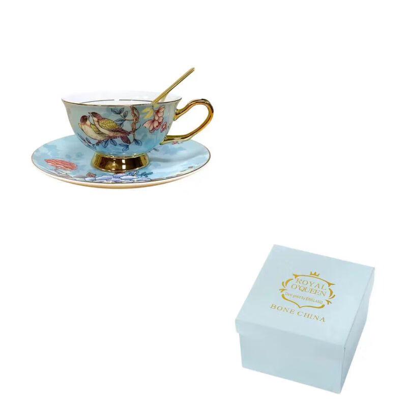 TXRMDX European Bone China Coffee & Tea Cup Set