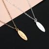 Kinitial Fashion Ocean Wave Surfboard Necklace For Women Man Lover's Sharp  Surfboard Shape Pendant Necklace Engagement Jewelry