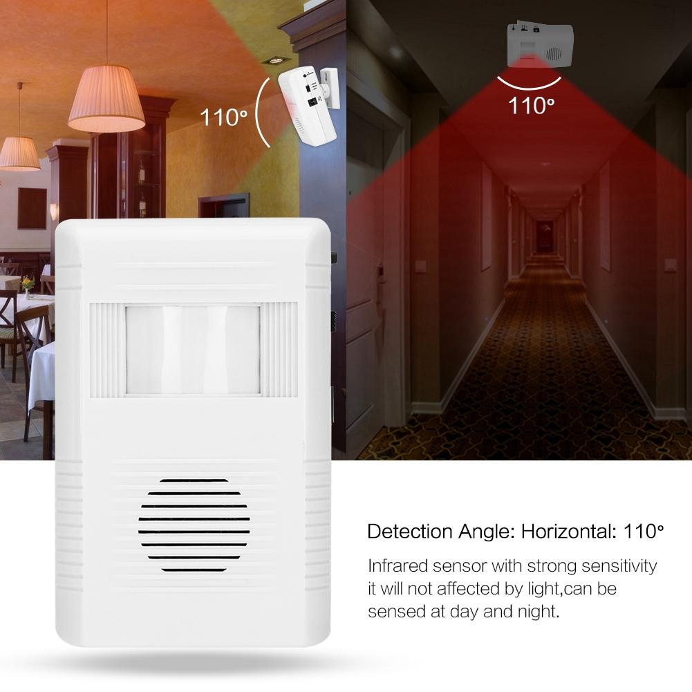 Human Body Induction Infrared Sensor Alarm Door Entry Welcome Greeting Doorbell Motion Detector