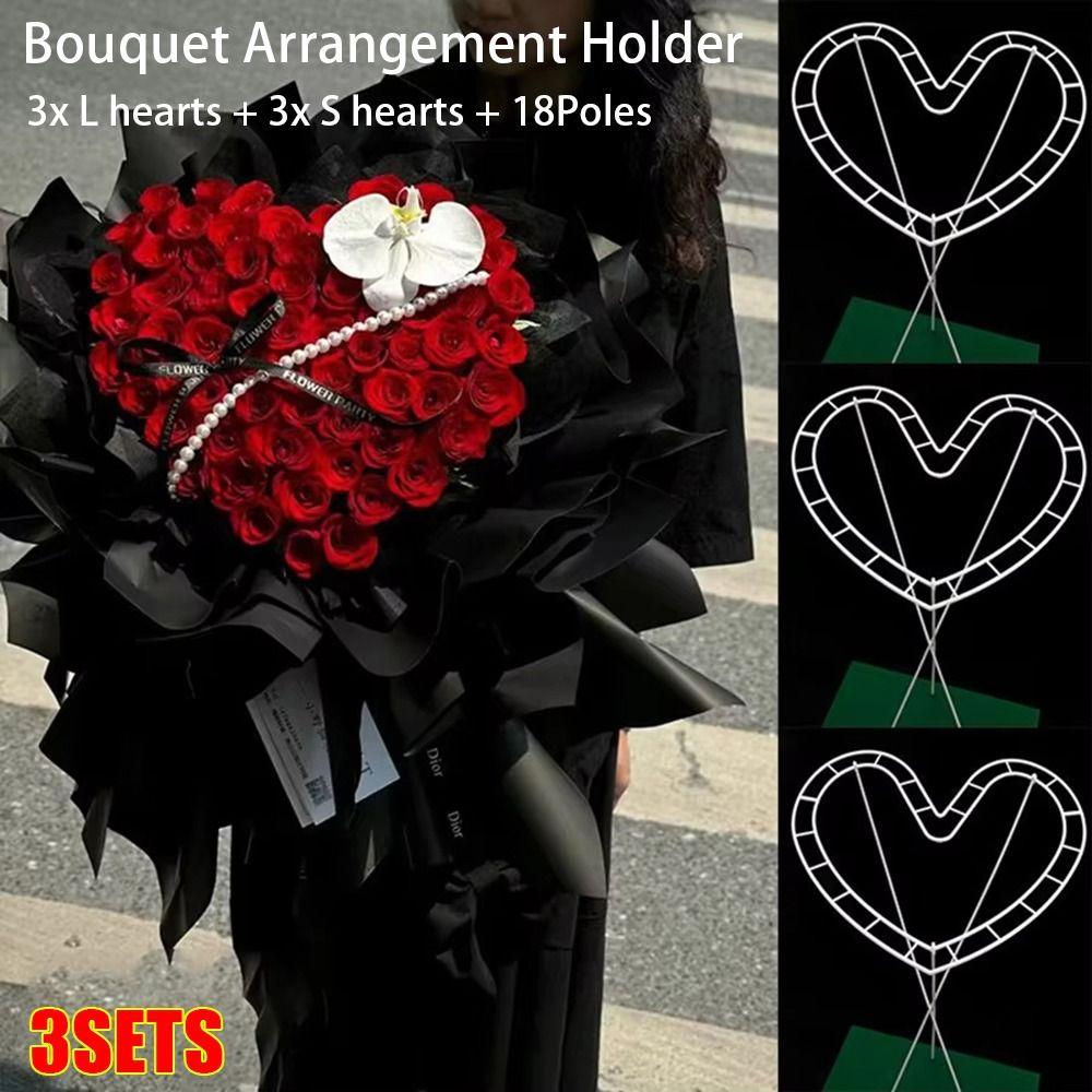 

3SETS Легко собираемый держатель для букета Ваза для цветов Инструмент для упаковки цветов Новые подставки для цветочных композиций