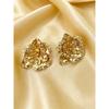 European and American Retro Exaggerated Flower Stud Earrings Premium Earrings 3D Flower Stud Earrings Dripping Oil Decorative Flower Ears