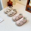 Girls Sandals Hollowed-out Non-slip Kids Beach Shoes Toes Capped Anti-kick 2025 Summer New Children Beach Shoes Mesh Breathable