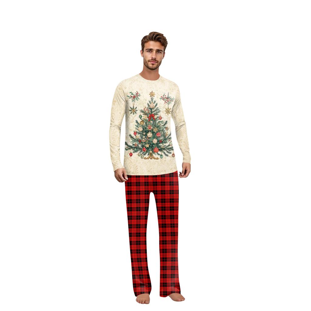 Christmas Prints Family Matching Long Sleeve Tops+Pants Set Family Matching Sets