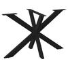 VidaXL Spider-shaped Dining Table Leg, Black, 120 X 68 X (72-73) Cm, Steel 4013112