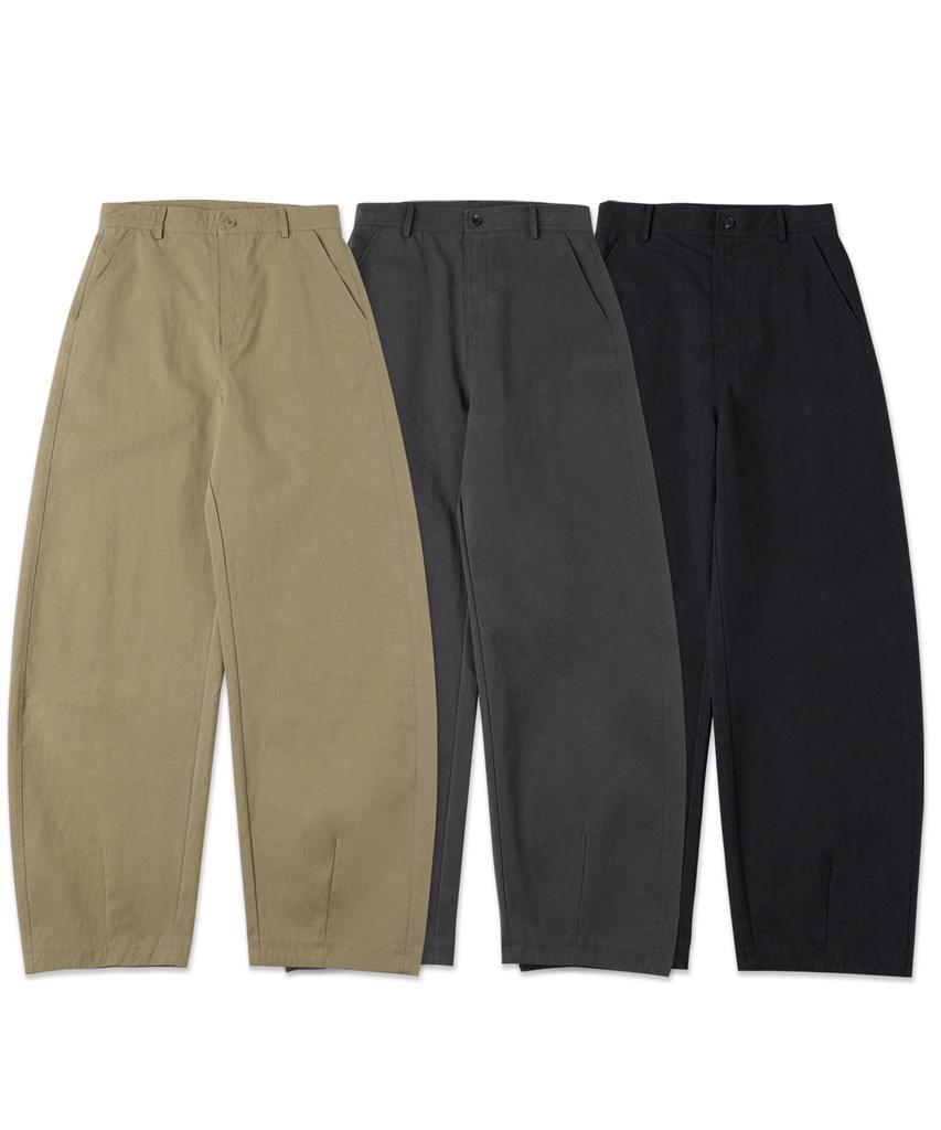 LEARVE Phlox Semi-Curved Wide Chino Pants (3 Colors)