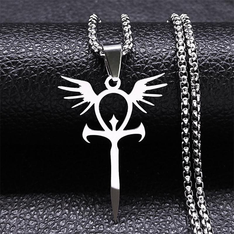 Egyptian Ankh Cross Key Of Life Necklaces for Women/Men Stainless Steel Mythology Chain Necklace Jewelry bijoux homme N3456S02