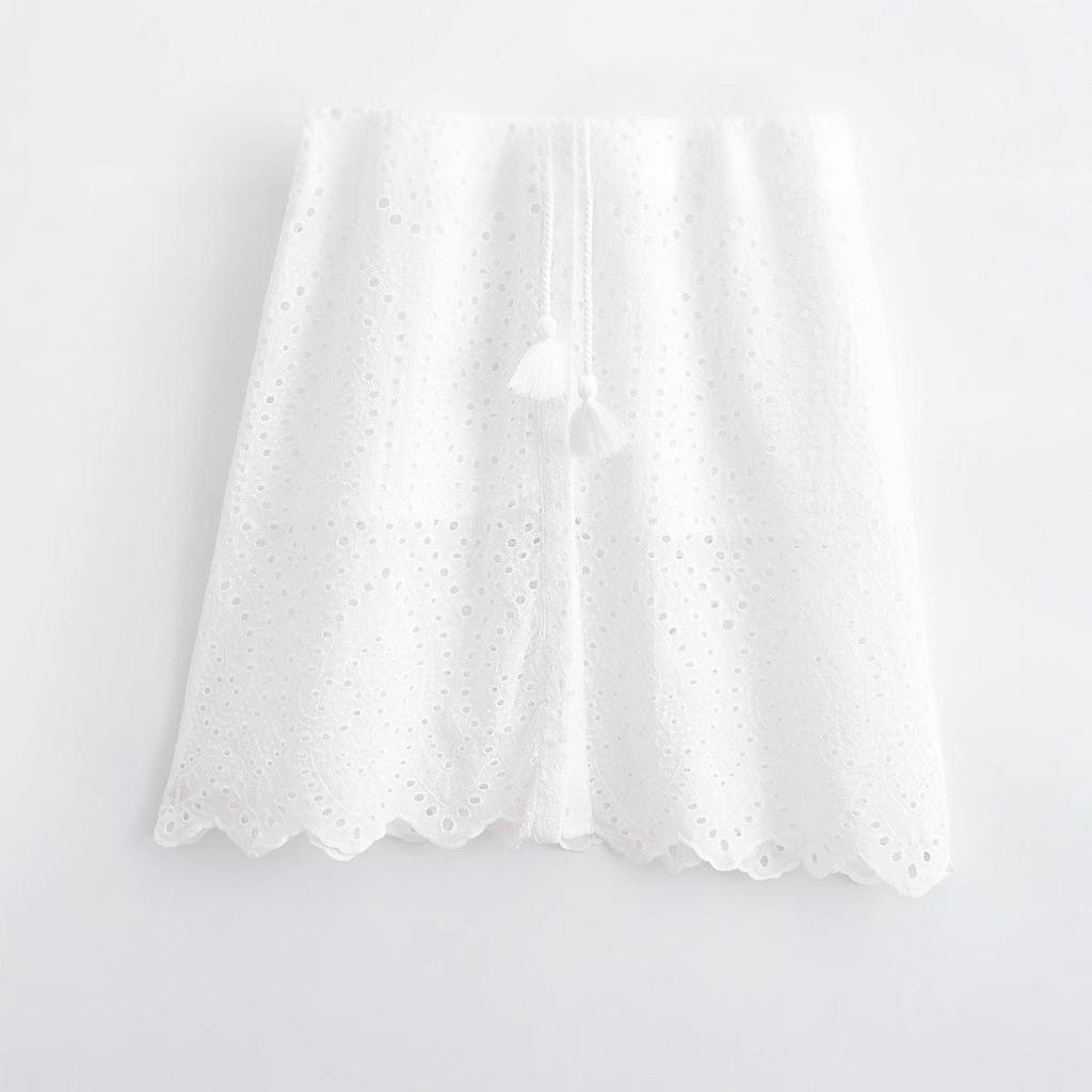 Rochie de primăvară 2025 pentru femei, stil european și american, largă, cu revere, cu curea, florală, ajurată