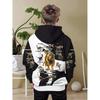 3D Digital Printed Dinosaur Encyclopedia Pattern Hoodie, Fashionable and Trendy Casual Children's Clothing