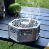 Stainless Steel Incense Coil Holder with Cover Portable Indoor Outdoor Camping Fireproof