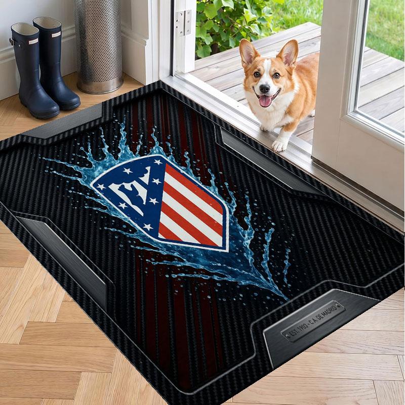 Soft Floor Carpet Atletico Madrid Pattern Area Rug Decorative Mat For Home Room Decoration
