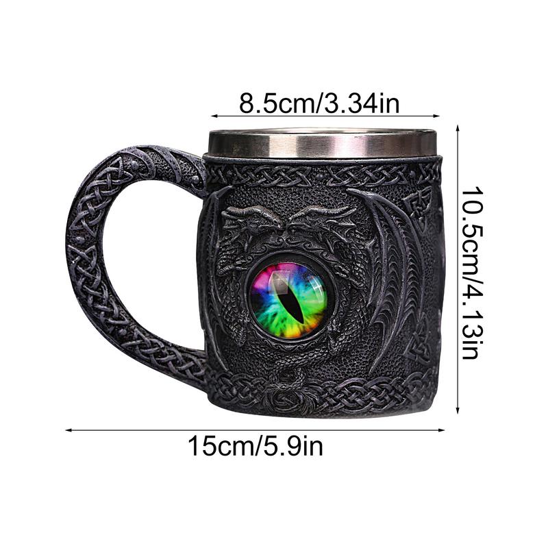 Dragon Coffee Mug Norse & Celtic Men Mugs Dragon's Eye Norse & Celtic Men Mugs MedievalBeer Tankard For Men Dragon Lovers