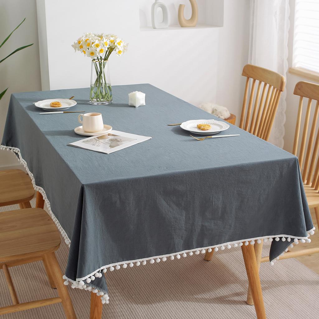 Solid Color Tablecloth Cotton And Linen Fabric Rectangular Dining Table Coffee Table Tablecloth Simple Table Mat Coffee Table Cloth Cover Towel