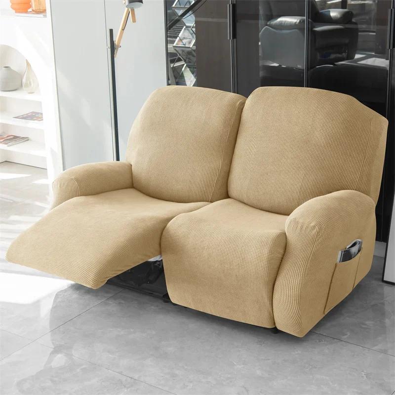 

2 Seater Jacquard Recliner Sofa Cover Elastic Sofa Protector Relax Armchair Covers Stretch Couch Slipcover
