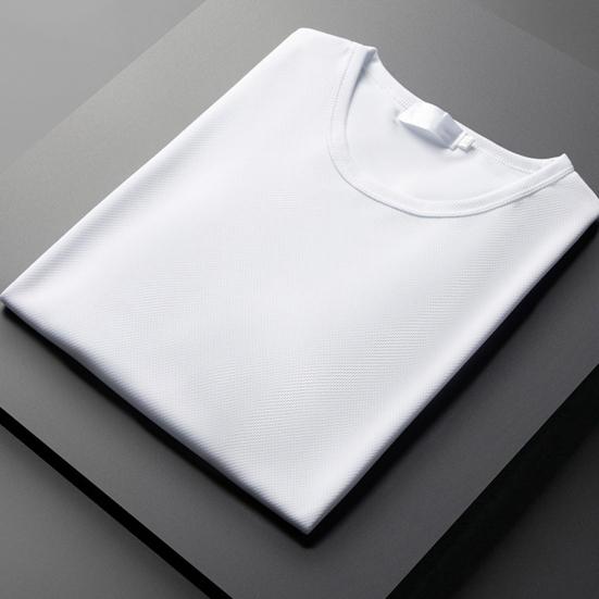 Men Pullover Breathable Quick Dry Ice Silk Mesh Loose Everyday Wearing Cotton O-neck Short Sleeve Men T-Shirt Summer Accessories