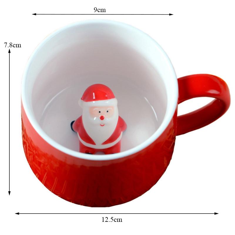 3D Snowman Christmas Mug – Ceramic Cartoon Coffee Cup for Milk or Tea