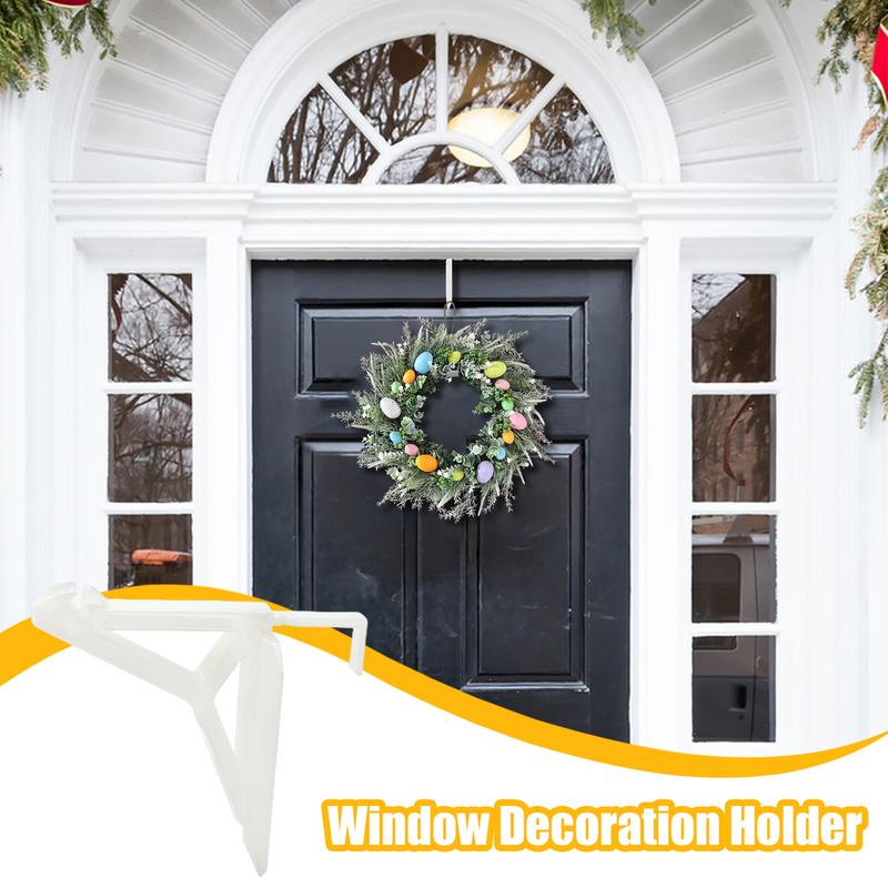 Wreath Door Hanger Over The Door Hanger No Drilling Clothes Suspending Holder For Bedroom Living Room Fabric Decoration Storage